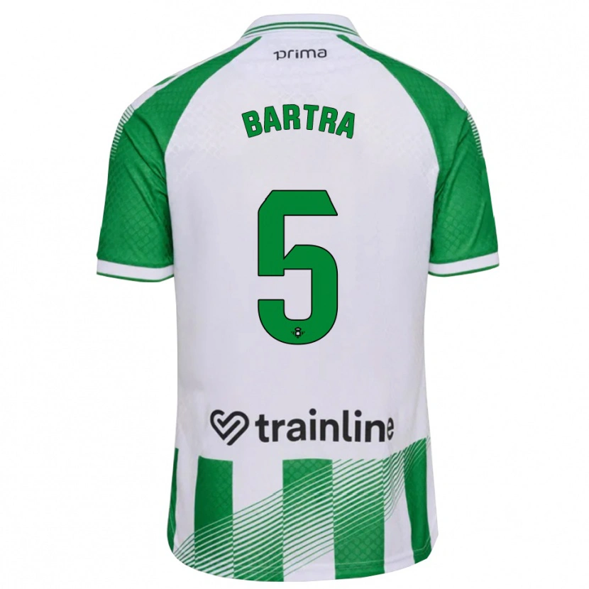 Danxen Dame Marc Bartra #5 Lys Grønn Svart Hvit Hjemmetrøye Drakt Trøye 2026/27 Skjorter T-Skjorte