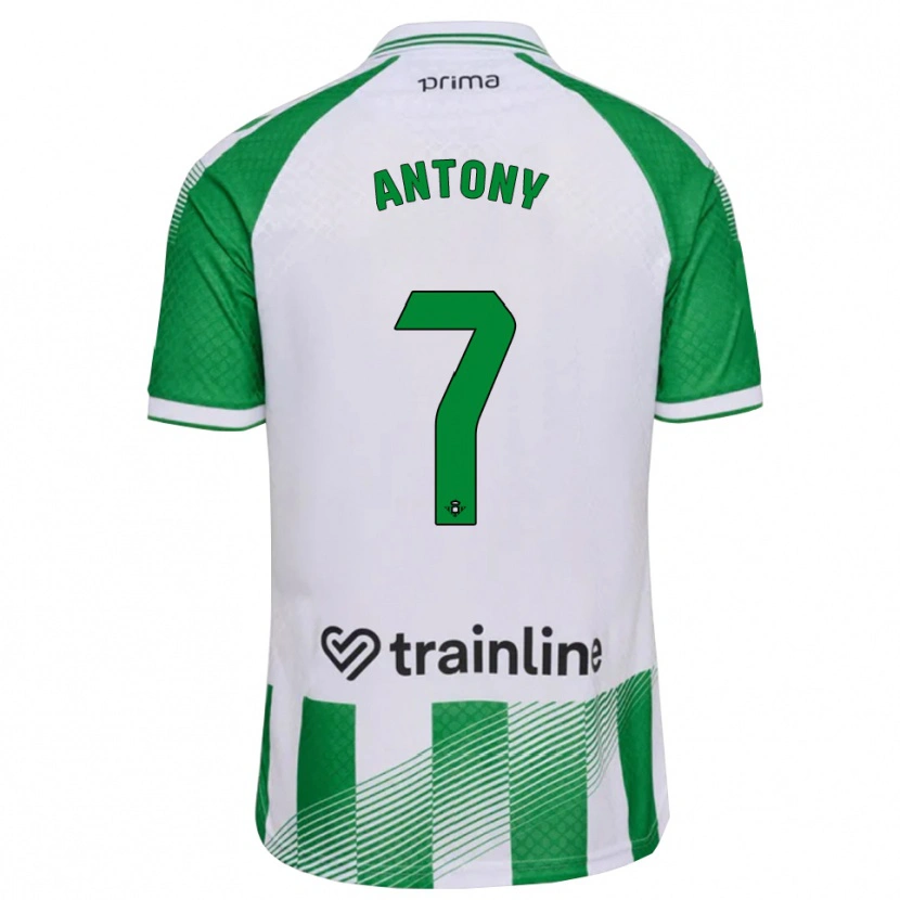 Danxen Dame Antony Matheus Dos Santos #7 Lys Grønn Svart Hvit Hjemmetrøye Drakt Trøye 2026/27 Skjorter T-Skjorte