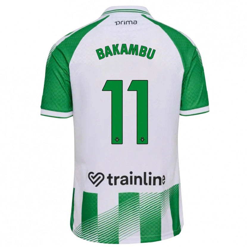 Danxen Dame Cedric Bakambu #11 Lys Grønn Svart Hvit Hjemmetrøye Drakt Trøye 2026/27 Skjorter T-Skjorte