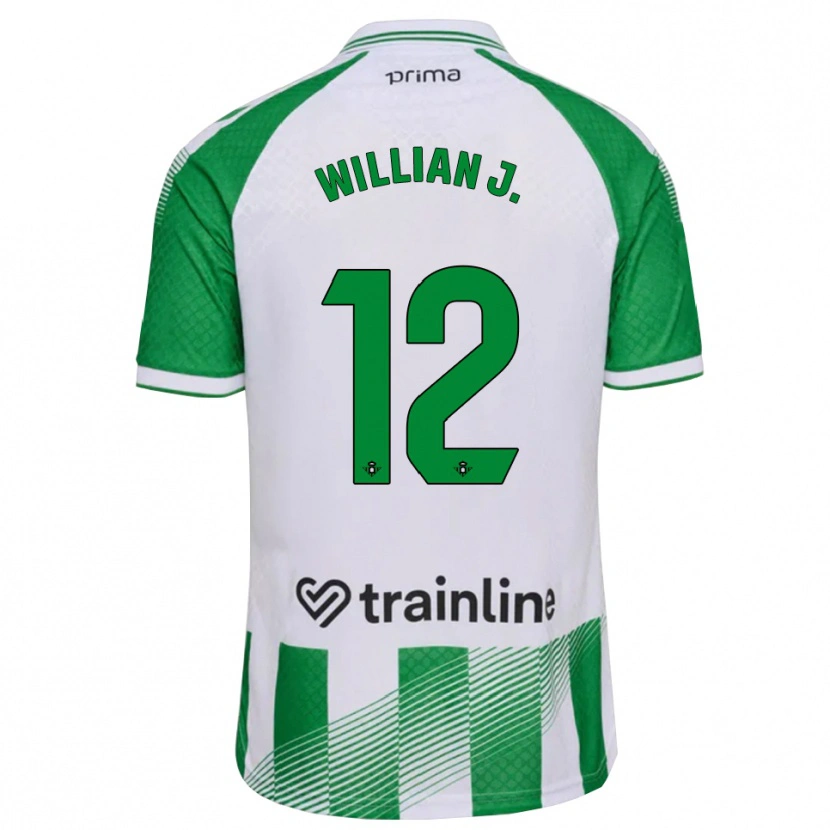 Danxen Dame Willian Jose #12 Lys Grønn Svart Hvit Hjemmetrøye Drakt Trøye 2026/27 Skjorter T-Skjorte