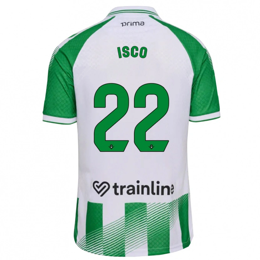 Danxen Dame Isco #22 Lys Grønn Svart Hvit Hjemmetrøye Drakt Trøye 2026/27 Skjorter T-Skjorte