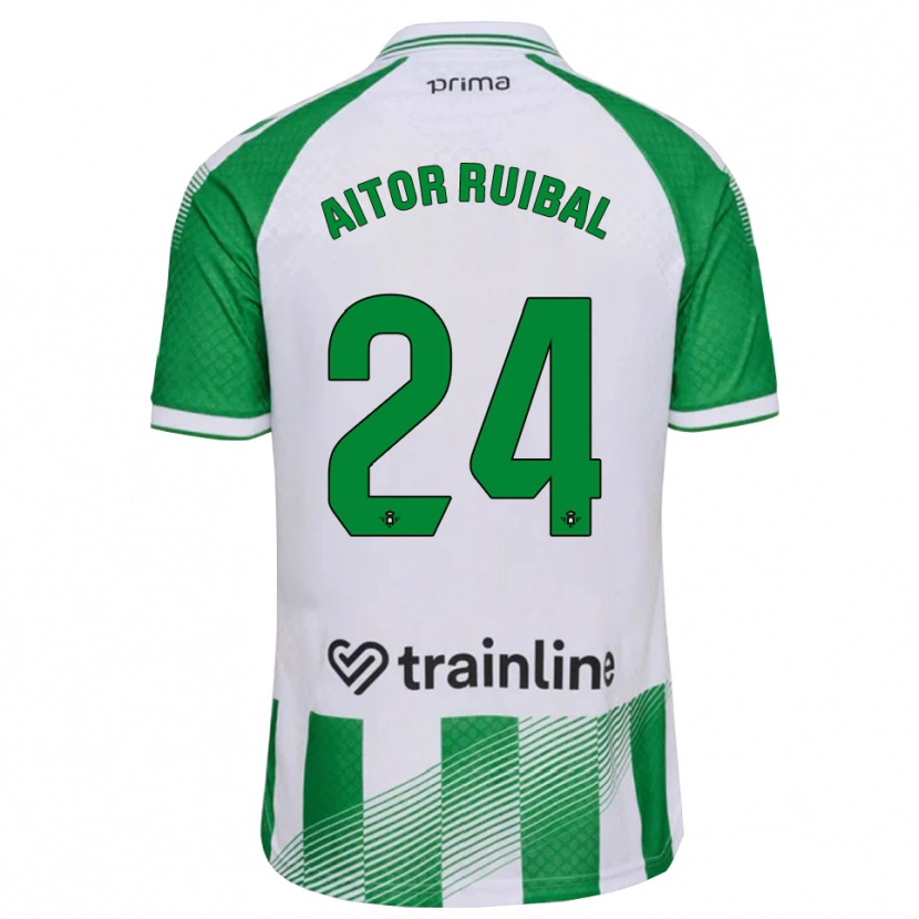 Danxen Dame Aitor Ruibal #24 Lys Grønn Svart Hvit Hjemmetrøye Drakt Trøye 2026/27 Skjorter T-Skjorte
