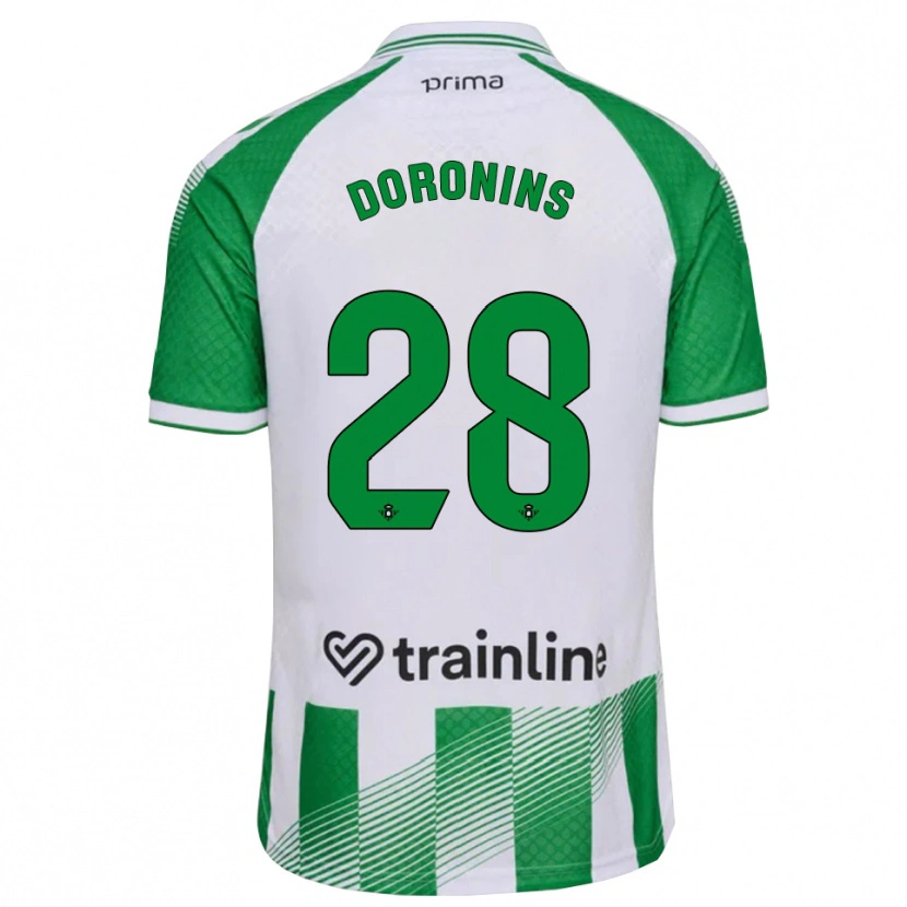 Danxen Dame Nikita Doronins #28 Lys Grønn Svart Hvit Hjemmetrøye Drakt Trøye 2026/27 Skjorter T-Skjorte