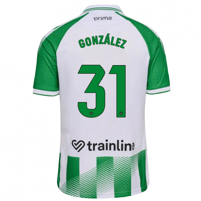 Danxen Dame Manu González #31 Lys Grønn Svart Hvit Hjemmetrøye Drakt Trøye 2026/27 Skjorter T-Skjorte