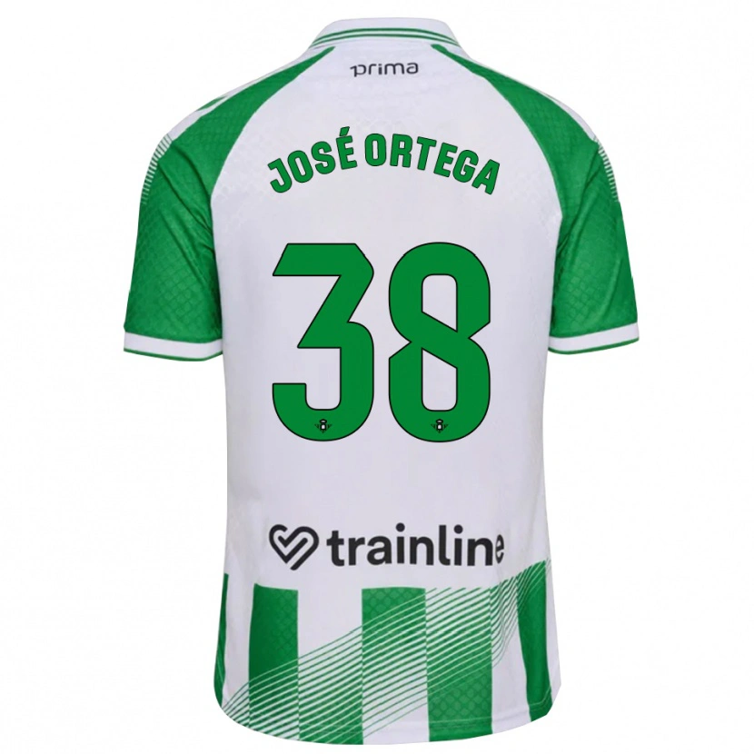 Danxen Dame José Ortega #38 Lys Grønn Svart Hvit Hjemmetrøye Drakt Trøye 2026/27 Skjorter T-Skjorte
