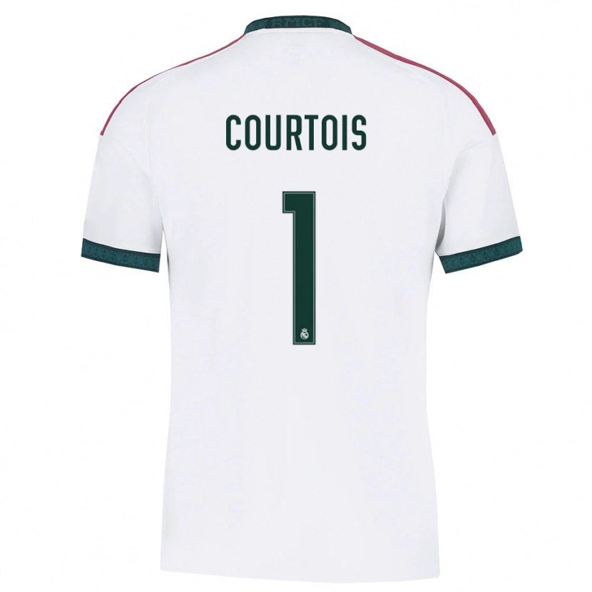 Danxen Dame Thibaut Courtois #1 Mørk Grønn Hvit Rød Hjemmetrøye Drakt Trøye 2026/27 Skjorter T-Skjorte
