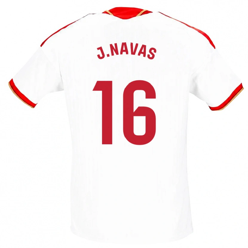 Danxen Dame Jesus Navas #16 Hvit Rød Hjemmetrøye Drakt Trøye 2026/27 Skjorter T-Skjorte