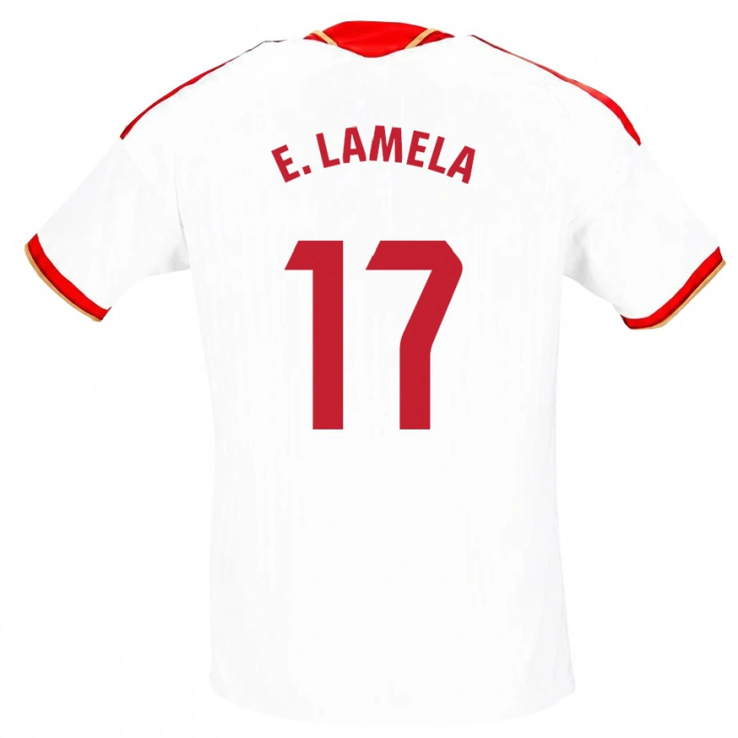 Danxen Dame Erik Lamela #17 Hvit Rød Hjemmetrøye Drakt Trøye 2026/27 Skjorter T-Skjorte