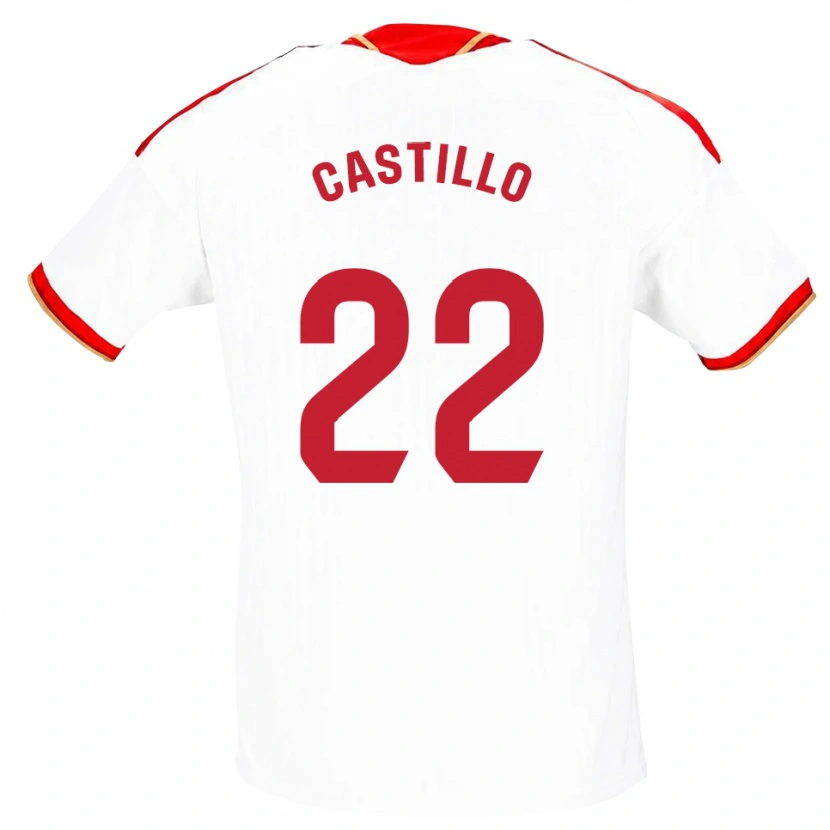 Danxen Dame José Castillo #22 Hvit Rød Hjemmetrøye Drakt Trøye 2026/27 Skjorter T-Skjorte