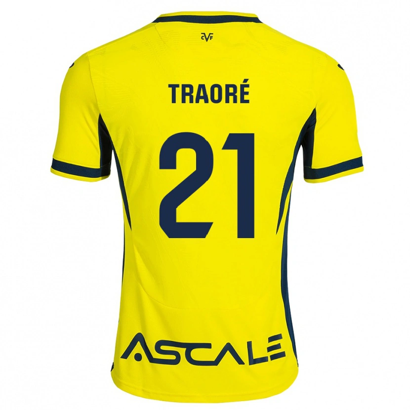 Danxen Dame Moussa Traoré #21 Gul Svart Rød Hjemmetrøye Drakt Trøye 2026/27 Skjorter T-Skjorte