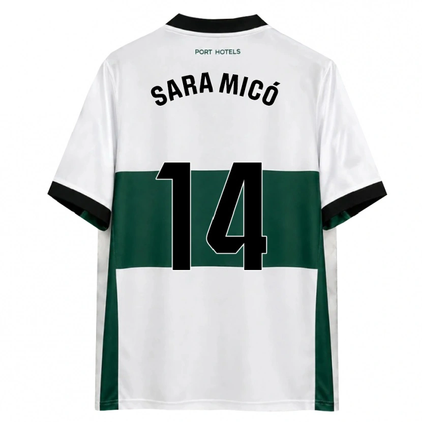 Danxen Dame Sara Micó #14 Grønn Hvit Rød Hjemmetrøye Drakt Trøye 2026/27 Skjorter T-Skjorte