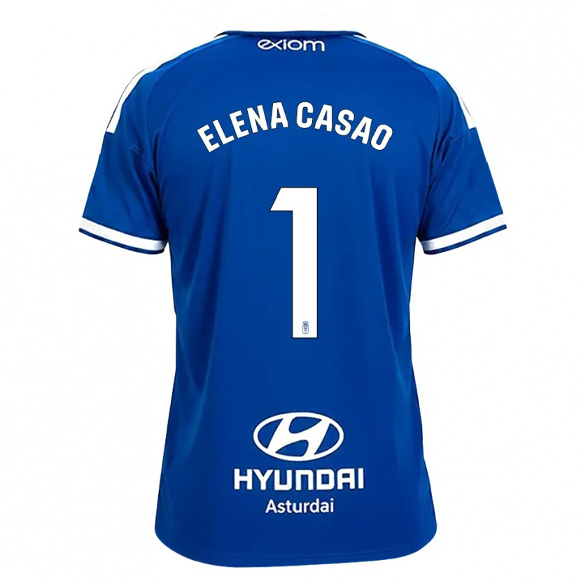 Danxen Dame Elena Casao López #1 Mediumblå Hvit Hjemmetrøye Drakt Trøye 2026/27 Skjorter T-Skjorte