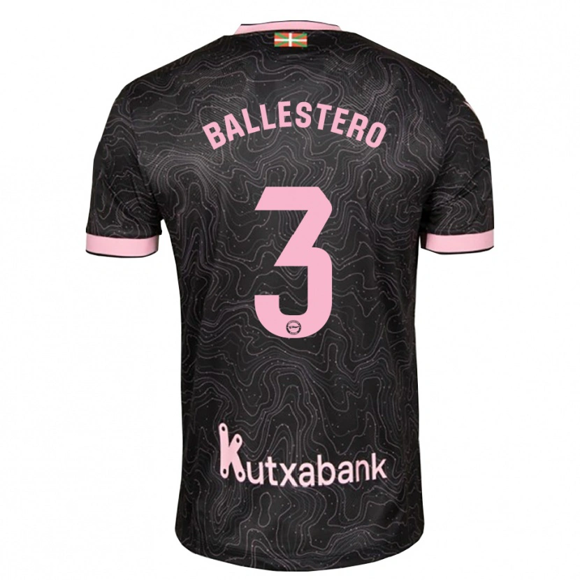 Danxen Dame Carlos Ballestero #3 Svart Rosa Bortetrøye Drakt Trøye 2026/27 Skjorter T-Skjorte