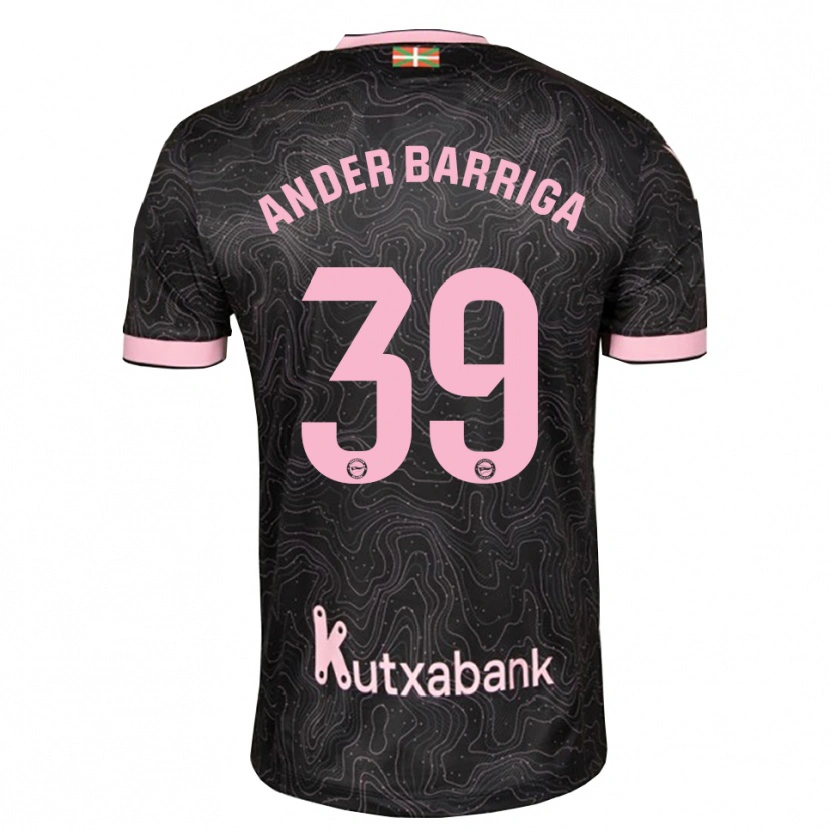 Danxen Dame Jon Ander Barriga #39 Svart Rosa Bortetrøye Drakt Trøye 2026/27 Skjorter T-Skjorte
