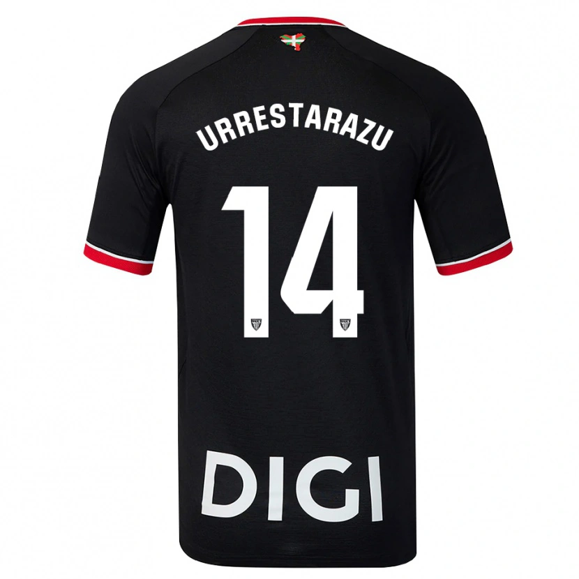 Danxen Dame Mikel Urrestarazu #14 Svart Hvit Rød Bortetrøye Drakt Trøye 2026/27 Skjorter T-Skjorte