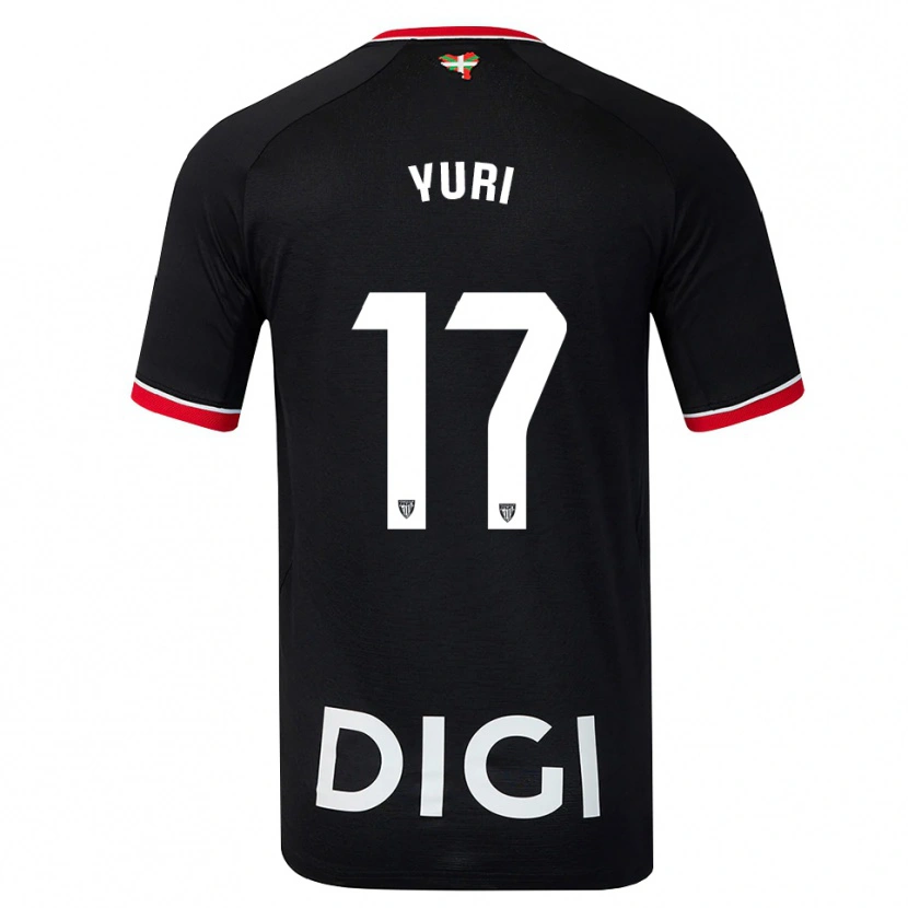 Danxen Dame Yuri Berchiche #17 Svart Hvit Rød Bortetrøye Drakt Trøye 2026/27 Skjorter T-Skjorte