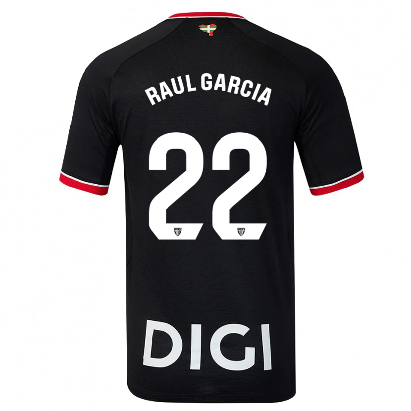 Danxen Dame Raul Garcia #22 Svart Hvit Rød Bortetrøye Drakt Trøye 2026/27 Skjorter T-Skjorte