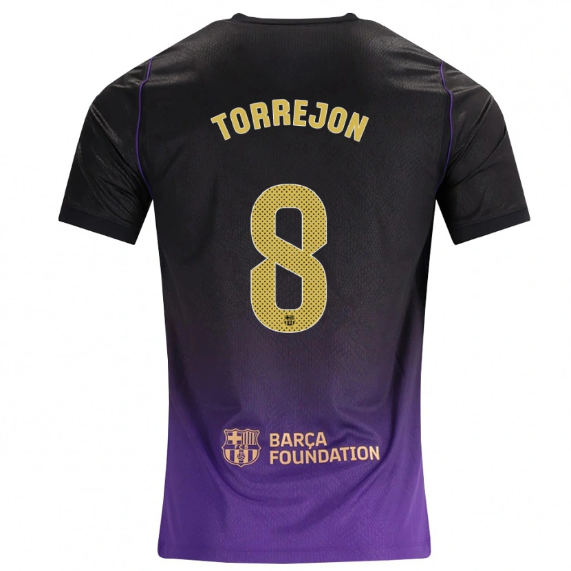 Danxen Dame Marta Torrejon #8 Lilla Gul Svart Bortetrøye Drakt Trøye 2026/27 Skjorter T-Skjorte