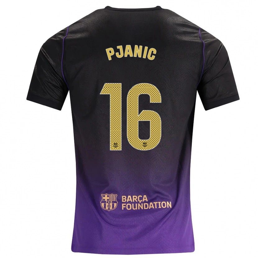 Danxen Dame Miralem Pjanic #16 Lilla Gul Svart Bortetrøye Drakt Trøye 2026/27 Skjorter T-Skjorte