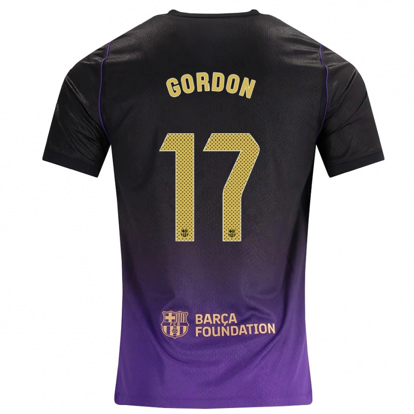 Danxen Dame Anthony Gordon #17 Lilla Gul Svart Bortetrøye Drakt Trøye 2026/27 Skjorter T-Skjorte