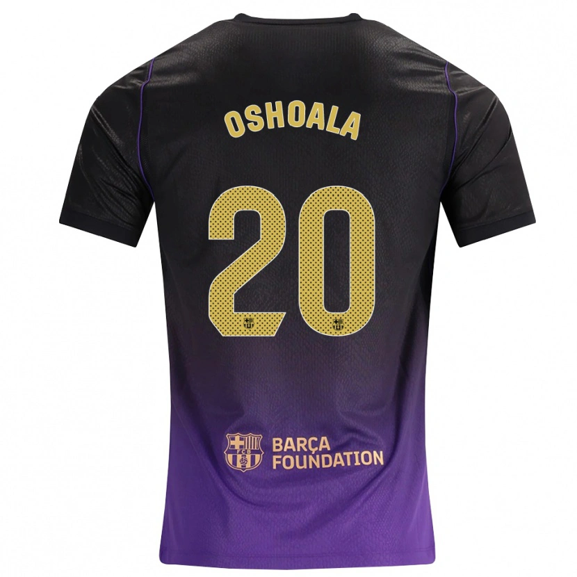 Danxen Dame Asisat Oshoala #20 Lilla Gul Svart Bortetrøye Drakt Trøye 2026/27 Skjorter T-Skjorte