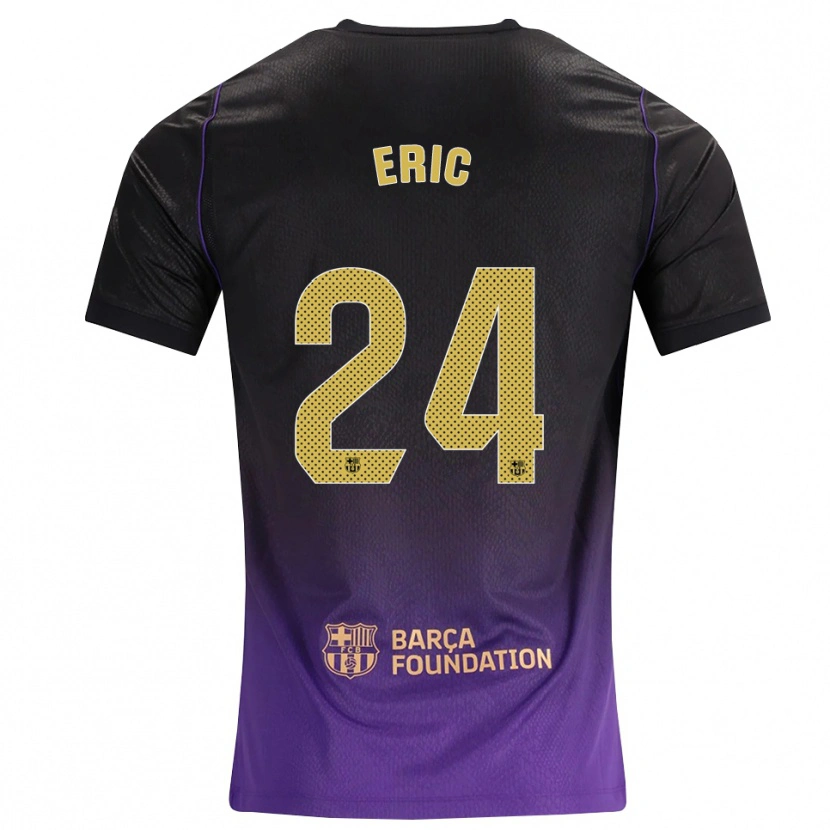 Danxen Dame Eric García #24 Lilla Gul Svart Bortetrøye Drakt Trøye 2026/27 Skjorter T-Skjorte
