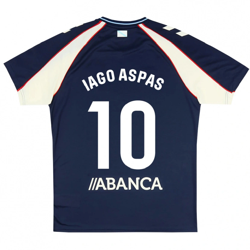 Danxen Dame Iago Aspas #10 Kongelig Blå Rød Hvit Bortetrøye Drakt Trøye 2026/27 Skjorter T-Skjorte