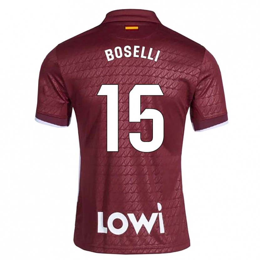 Danxen Dame Sebastián Boselli #15 Mørkerød Hvit Bortetrøye Drakt Trøye 2026/27 Skjorter T-Skjorte