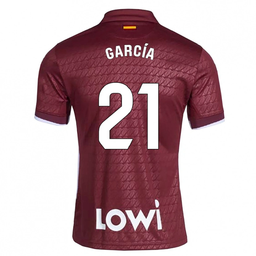Danxen Dame Andrés García #21 Mørkerød Hvit Bortetrøye Drakt Trøye 2026/27 Skjorter T-Skjorte