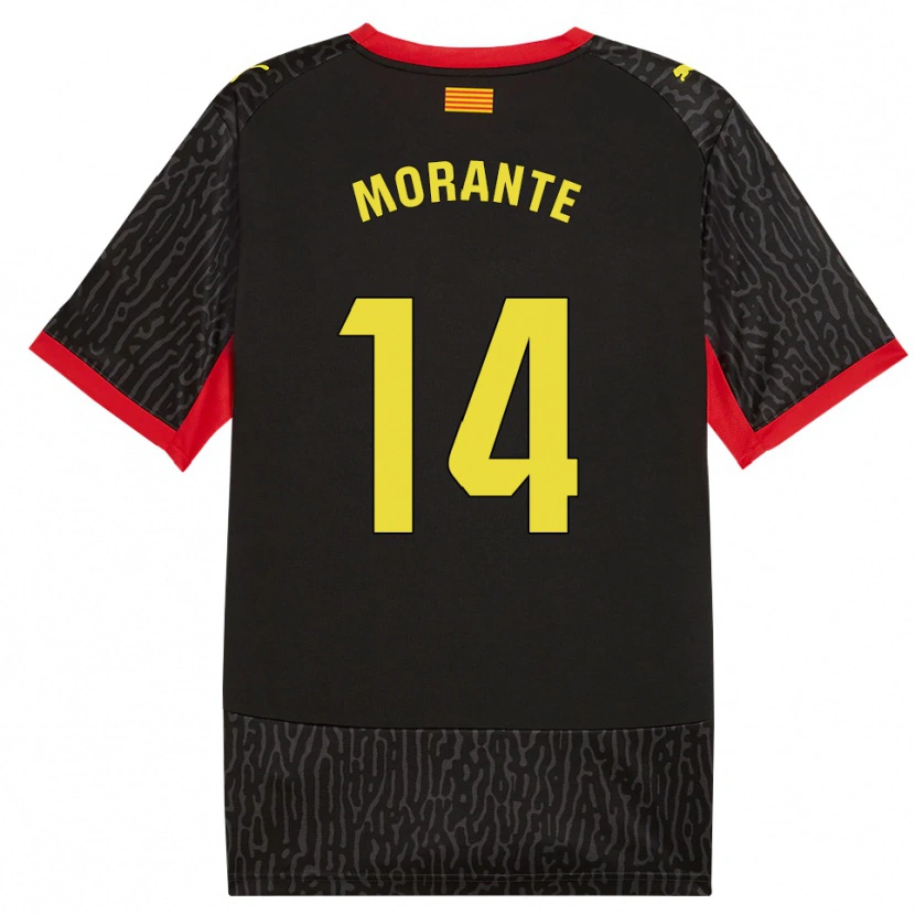Danxen Dame Iván Morante #14 Svart Gul Rød Bortetrøye Drakt Trøye 2026/27 Skjorter T-Skjorte
