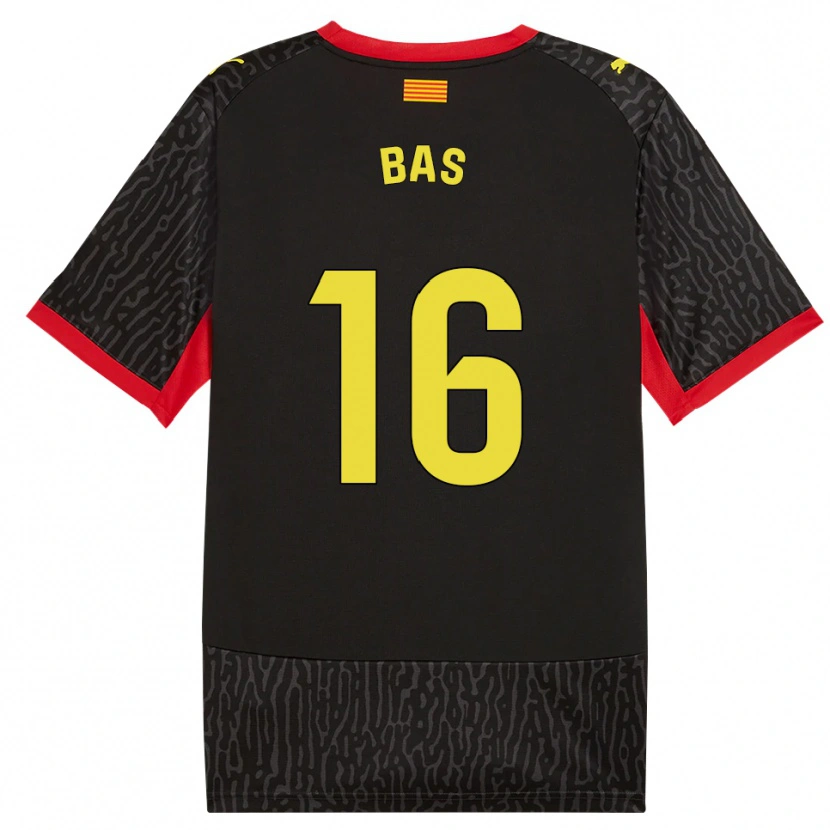 Danxen Dame Jordi Bas #16 Svart Gul Rød Bortetrøye Drakt Trøye 2026/27 Skjorter T-Skjorte