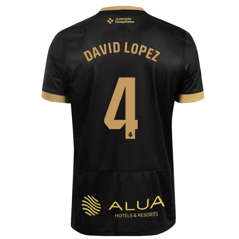 Danxen Dame David López #4 Svart Sandbrun Burgunder Tre Bortetrøye Drakt Trøye 2026/27 Skjorter T-Skjorte