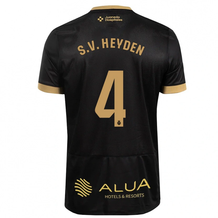 Danxen Dame Siebe Van Der Heyden #4 Svart Sandbrun Burgunder Tre Bortetrøye Drakt Trøye 2026/27 Skjorter T-Skjorte