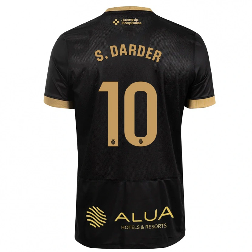 Danxen Dame Sergi Darder #10 Svart Sandbrun Burgunder Tre Bortetrøye Drakt Trøye 2026/27 Skjorter T-Skjorte