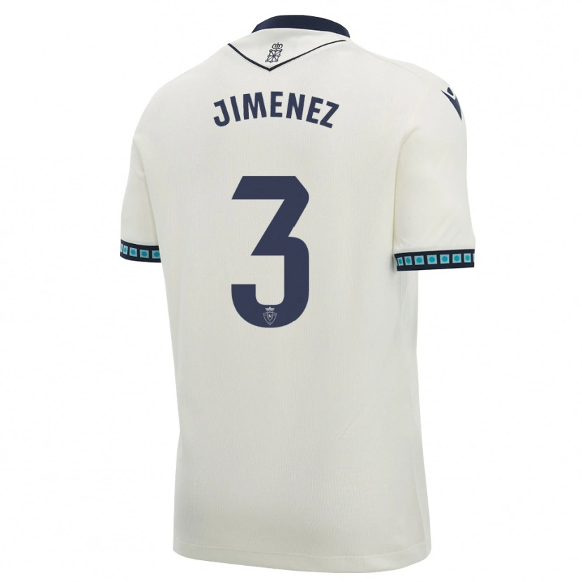 Danxen Dame Álex Jimenez #3 Hvit Svart Lys Himmelblå Bortetrøye Drakt Trøye 2026/27 Skjorter T-Skjorte