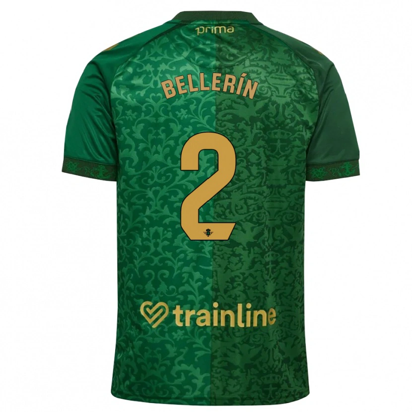 Danxen Dame Héctor Bellerín #2 Skoggrønn Mørk Gyllenrot Bortetrøye Drakt Trøye 2026/27 Skjorter T-Skjorte