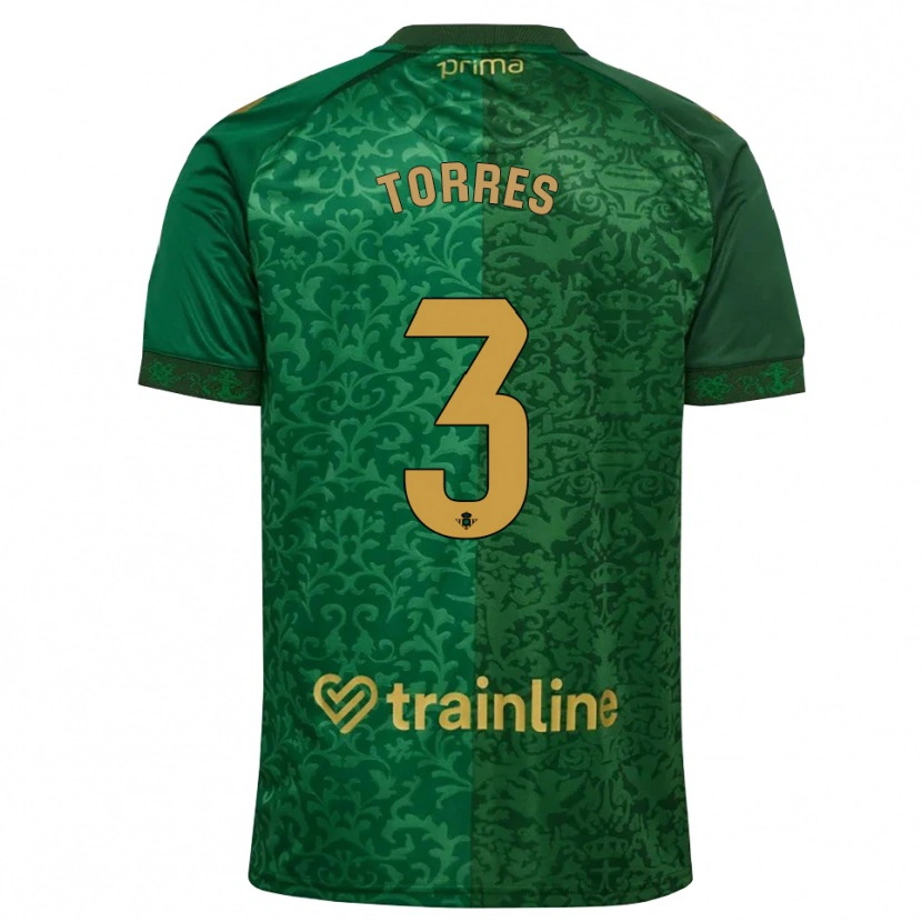 Danxen Dame Álex Torres #3 Skoggrønn Mørk Gyllenrot Bortetrøye Drakt Trøye 2026/27 Skjorter T-Skjorte