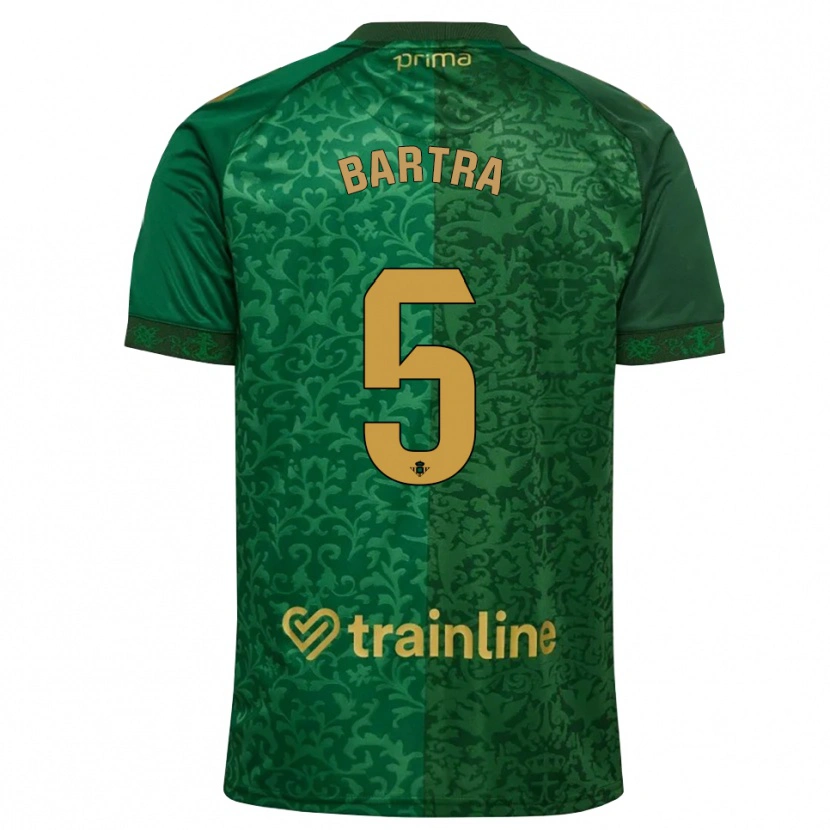 Danxen Dame Marc Bartra #5 Skoggrønn Mørk Gyllenrot Bortetrøye Drakt Trøye 2026/27 Skjorter T-Skjorte