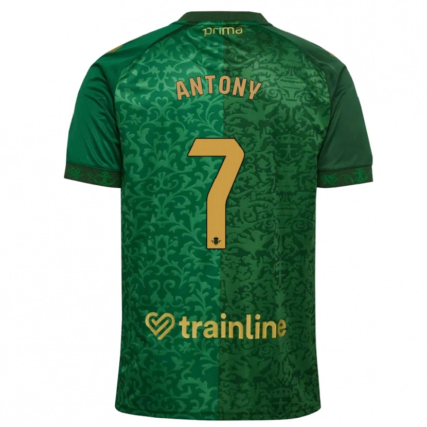 Danxen Dame Antony Matheus Dos Santos #7 Skoggrønn Mørk Gyllenrot Bortetrøye Drakt Trøye 2026/27 Skjorter T-Skjorte