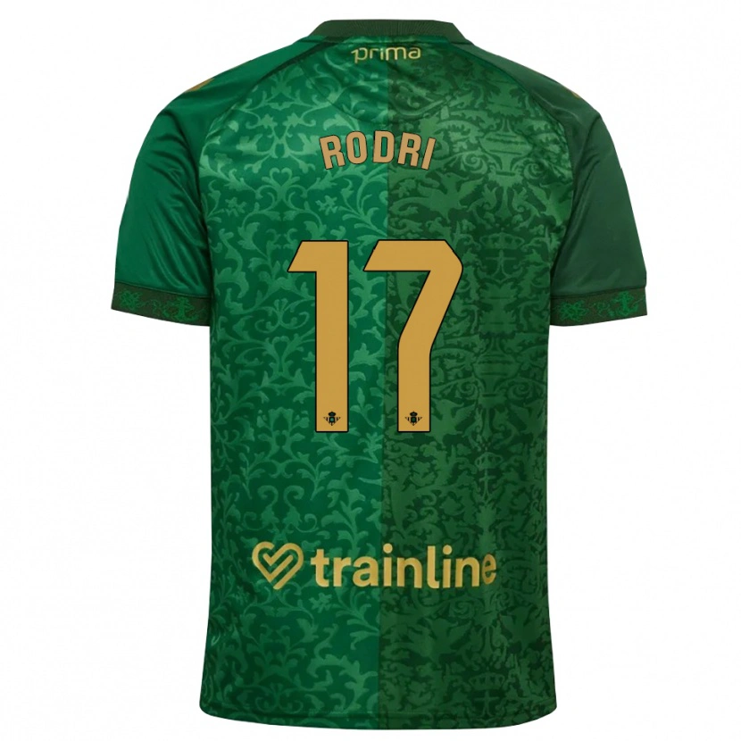 Danxen Dame Rodri Sanchez #17 Skoggrønn Mørk Gyllenrot Bortetrøye Drakt Trøye 2026/27 Skjorter T-Skjorte