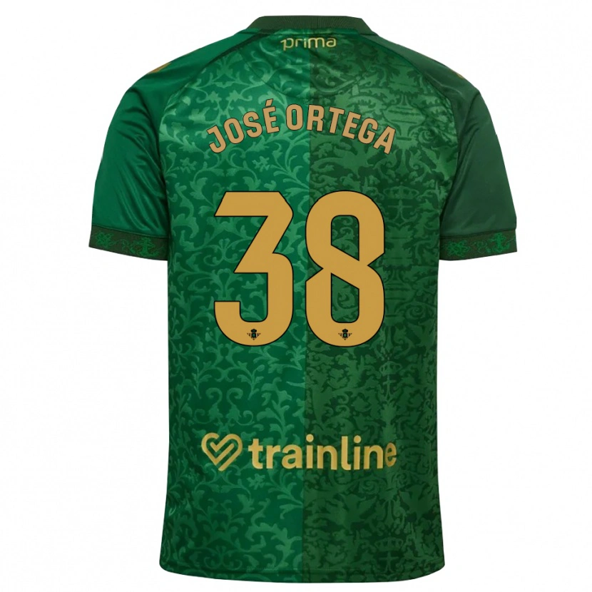 Danxen Dame José Ortega #38 Skoggrønn Mørk Gyllenrot Bortetrøye Drakt Trøye 2026/27 Skjorter T-Skjorte