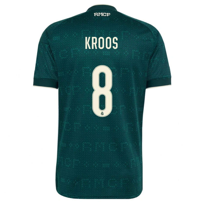 Danxen Dame Toni Kroos #8 Mørk Skifergrå Hvit Bortetrøye Drakt Trøye 2026/27 Skjorter T-Skjorte
