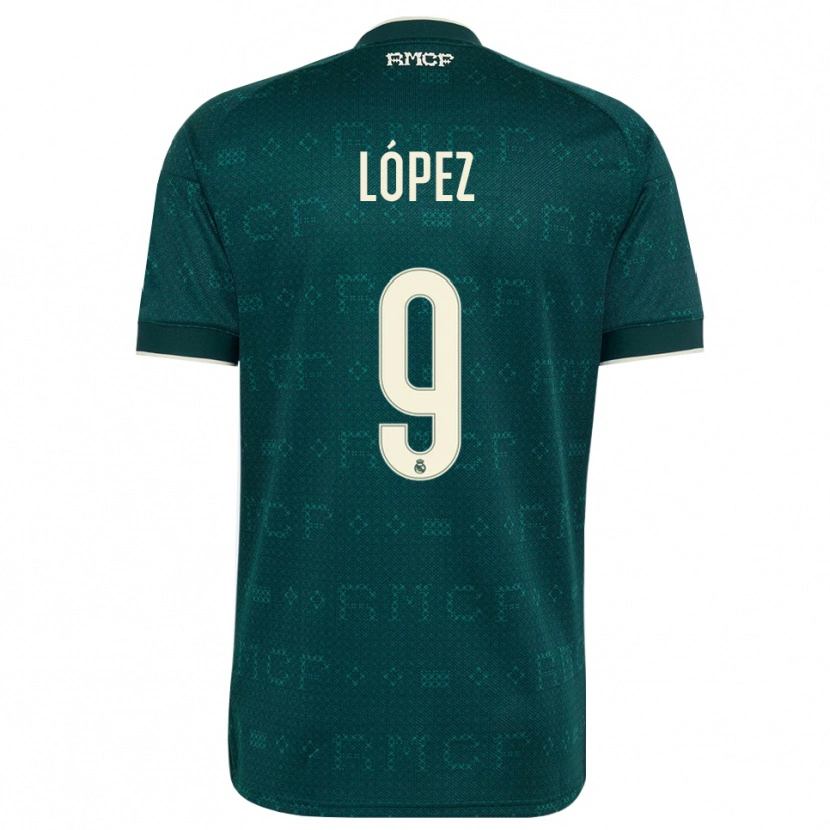 Danxen Dame Mikel López #9 Mørk Skifergrå Hvit Bortetrøye Drakt Trøye 2026/27 Skjorter T-Skjorte