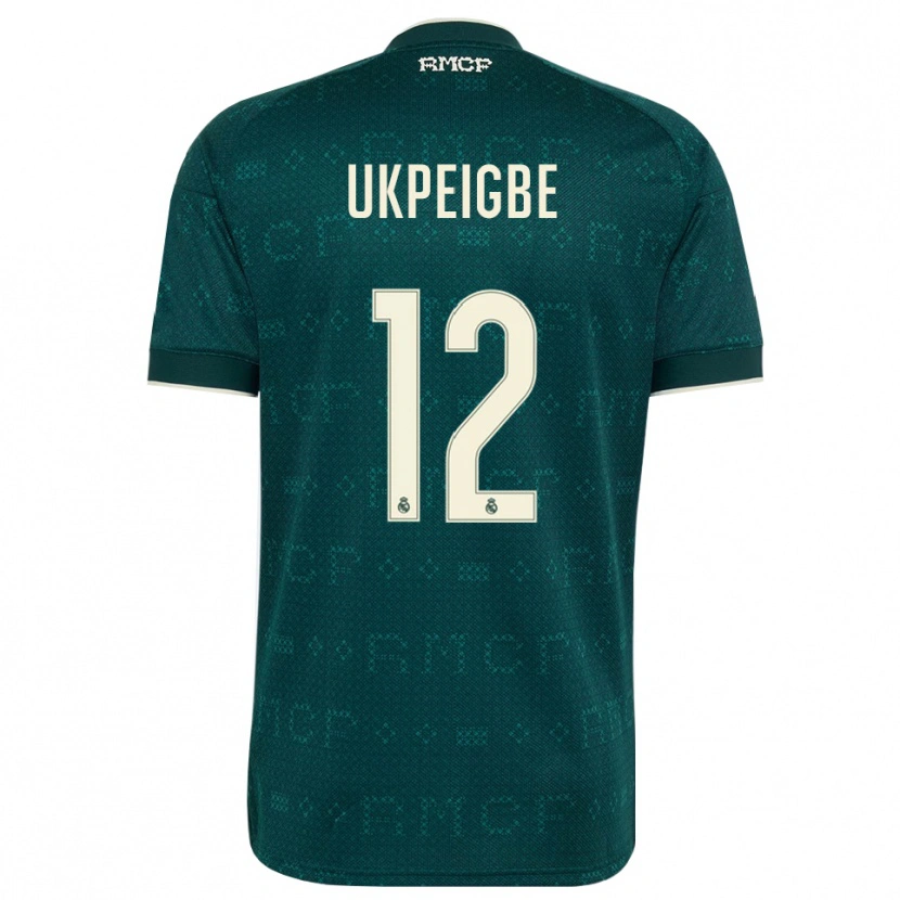 Danxen Dame Melvin Ukpeigbe #12 Mørk Skifergrå Hvit Bortetrøye Drakt Trøye 2026/27 Skjorter T-Skjorte
