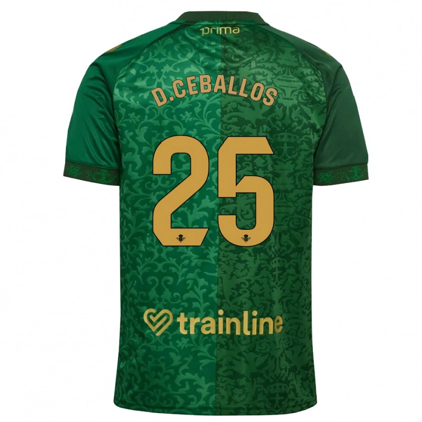 Danxen Dame Dani Ceballos #25 Skoggrønn Mørk Gyllenrot Bortetrøye Drakt Trøye 2026/27 Skjorter T-Skjorte