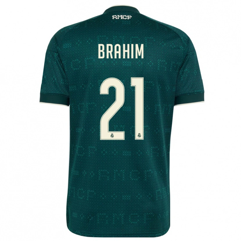 Danxen Dame Brahim Díaz #21 Mørk Skifergrå Hvit Bortetrøye Drakt Trøye 2026/27 Skjorter T-Skjorte