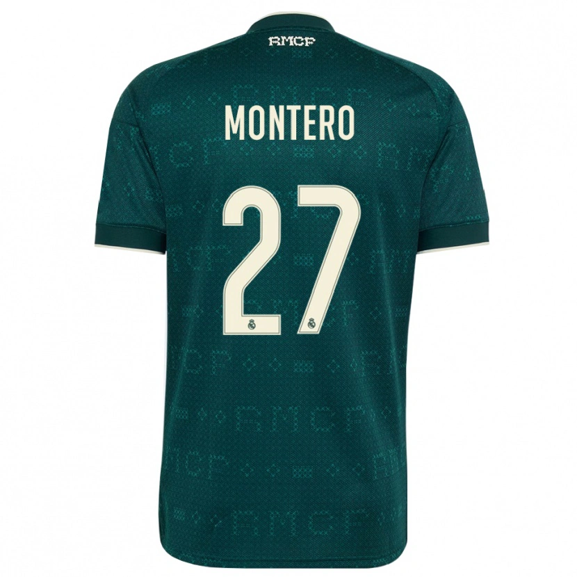 Danxen Dame Pablo Montero #27 Mørk Skifergrå Hvit Bortetrøye Drakt Trøye 2026/27 Skjorter T-Skjorte