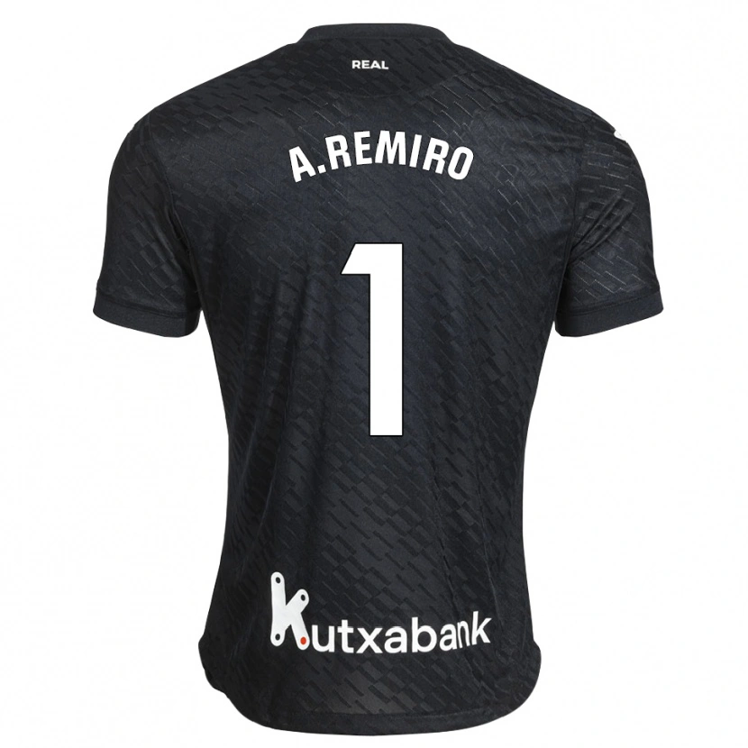 Danxen Dame Álex Remiro #1 Svart Hvit Bortetrøye Drakt Trøye 2026/27 Skjorter T-Skjorte