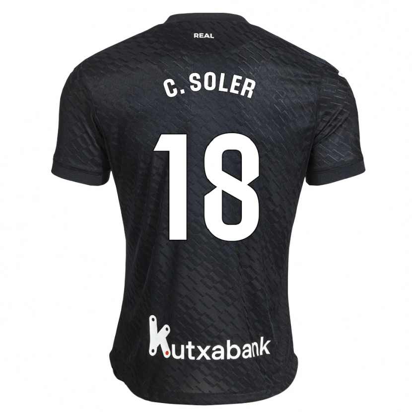 Danxen Dame Carlos Soler #18 Svart Hvit Bortetrøye Drakt Trøye 2026/27 Skjorter T-Skjorte