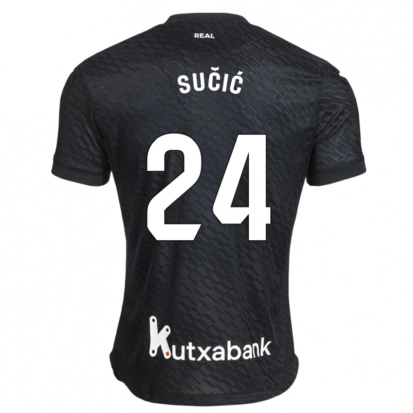 Danxen Dame Luka Sucic #24 Svart Hvit Bortetrøye Drakt Trøye 2026/27 Skjorter T-Skjorte
